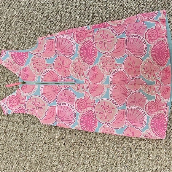 Tommy Bahama Aqua and Coral Girl's Dress Sz 6. Seashell - Picture 3 of 6